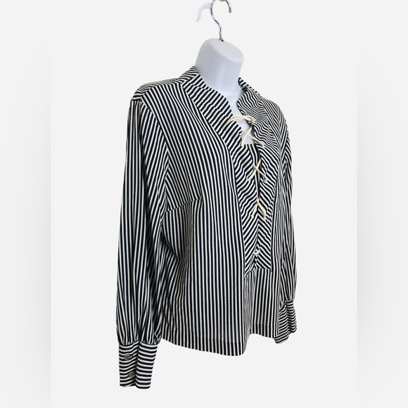 Vtg 50’s Mode O Day Surfer Beach Boho Hippy Long Sleeve Striped 1950s EUC - Picture 3 of 11